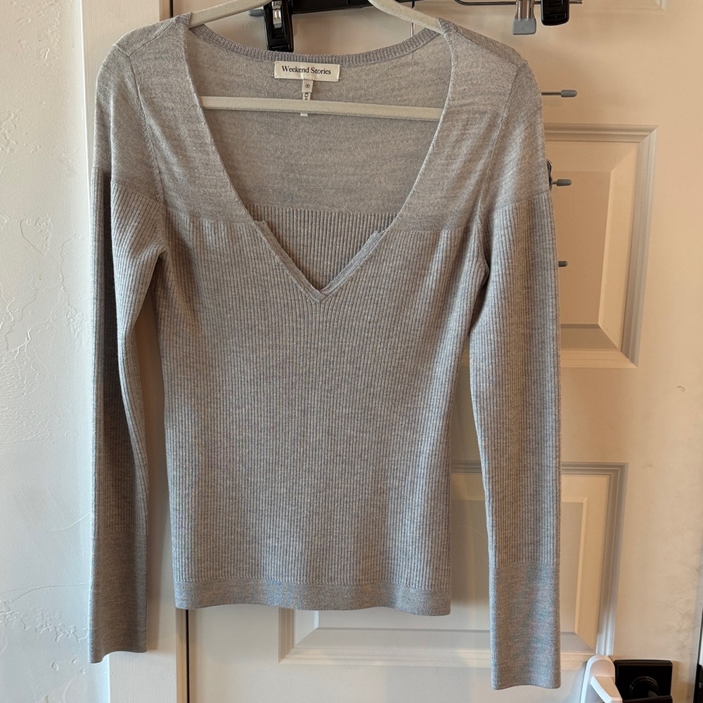 Weekend Stories Natural Fiber Sweater NWOT